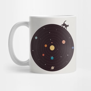 Cat walks the solar system Mug